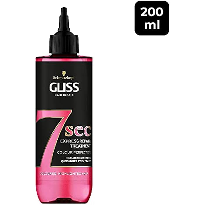 Schwarzkopf Gliss 7 Seconds Express Hair Repair Treatment, Colour Perfector, Instant Hair Mask for Coloured and Highlighted hair, 200 ml (Pack of 1) - Image 2